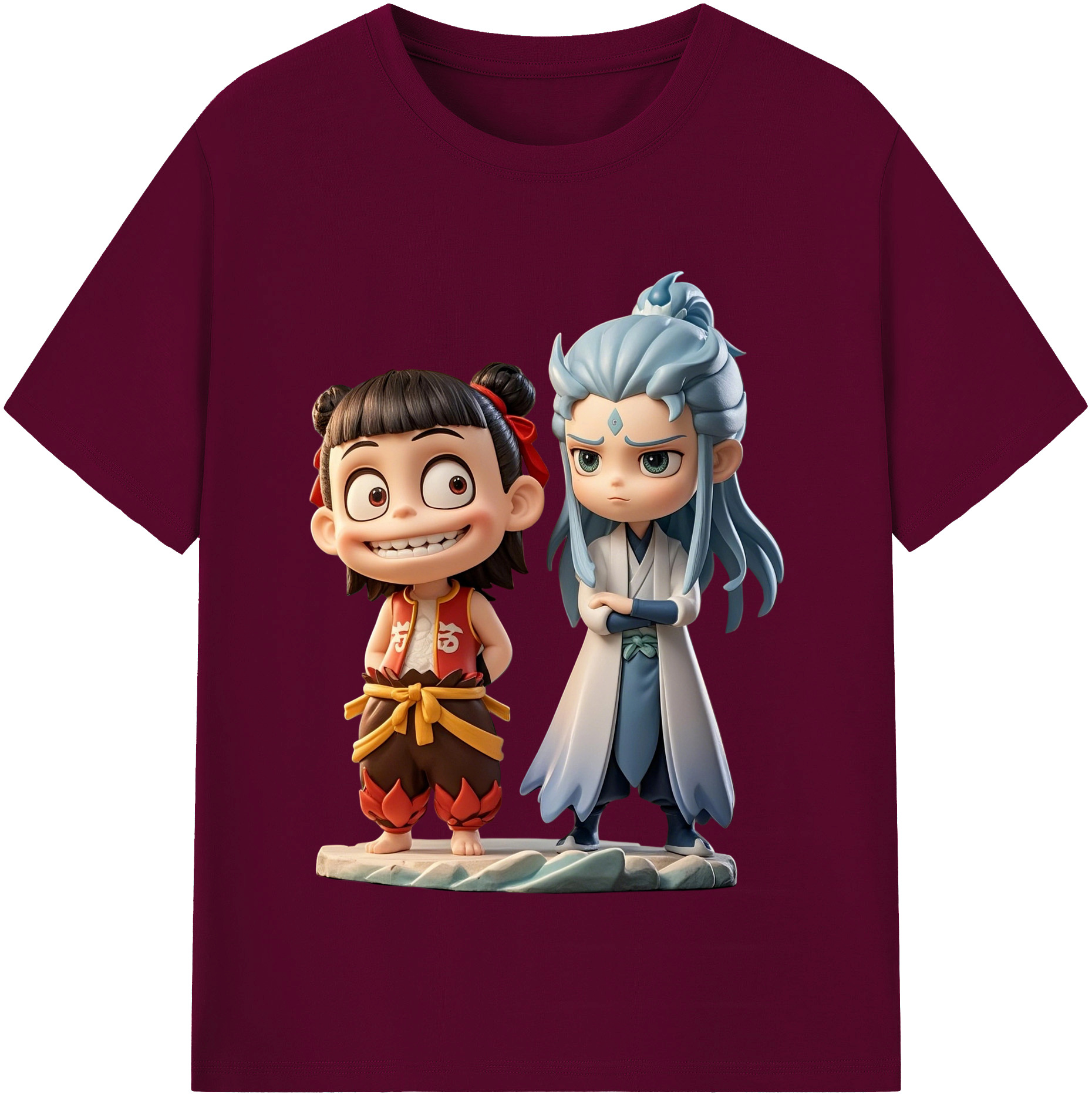 （画像用） Ne Zha 2 ナタ 魔童の大暴れ レディースカジュアルプリントTシャツ（綿100％）